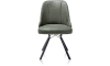 Happy@Home - Eefje - Natuurlijk - eetkamerstoel - 4 pootjes zwart - incl. pocketvering - stof Kibo