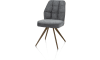 H&H - Ceylan - chaise - piétement steelbrown - confort ressorts - combi Calabria/Vada
