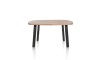 H&H - Édimbourg - table 150 x 120 cm - oval - 4 pieds - métal