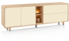 Henders & Hazel - Caserta - Sideboard 230 cm, 2 Türen, 2 Schubladen, 2 offene Fächer, Eichenfurnier/Lack
