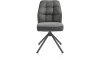 H&H - Ceylan - chaise - piétement tubulaire graphite - pivotante - confort ressorts - tissu Calabria