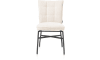 H&H - Elis - Moderne - chaise - cadre en métal - ressorts ensachés - Livigno crème avec accent Calabria crème
