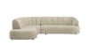 H&H - Coimbra - Canapés - Petite ottomane gauche fixe - grande element d&#39;angle - 3 places accoudoir droit fixe
