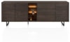 H&H - Jakarta - Buffet 230 cm 3 portes, 3 tiroirs, 3 compartiments ouverts avec LED