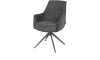 Henders & Hazel - Theo - chaise à accoudoirs - fixe - graphite - confort ressorts - Vada