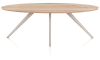 XOOON - Arvada - Minimalistisch design - eetkamertafel 220 x 110 cm - ellips - massief eikenhout - 4 poot - crème
