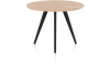 XOOON - Arvada - Minimalistisch design - bartafel 140 cm - rond - massief eikenhout - 4 poot - zwart