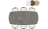 XOOON - Masura - Skandinavisches Design - Tresentisch ovale - 200 x 105 cm - (Hoehe 92 cm)