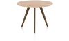 XOOON - Arvada - Minimalistisch design - bartafel 140 cm - rond - massief eikenhout - 4 poot - steelbrown
