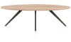 XOOON - Arvada - Minimalistisch design - eetkamertafel 250 x 110 cm - ellips - massief eikenhout - 4 poot - grafiet