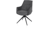 Henders & Hazel - Theo - chaise à accoudoirs - fixe - rough off black - confort ressorts - Vada