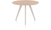 XOOON - Arvada - Minimalistisch design - bartafel 140 cm - rond - massief eikenhout - 4 poot - crème