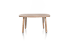 H&H - Édimbourg - table 150 x 120 cm - oval - métal avec bois incrusté