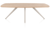 XOOON - Arvada - Minimalistisch design - eetkamertafel 220 x 110 cm - ovaal - massief eikenhout - 4 poot - crème