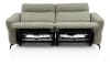 Henders & Hazel - Royan - Canapés - Canapé 3 places en tissu Sevilla olive avec fonction relax (2x 2 moteurs)