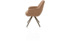 XOOON - Mavis - armstoel met draaifunctie, incl. pocket, stof Cloudy, frame steel brown