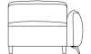 XOOON - Rimini - Salons - 1,5-zits - arm rechts
