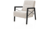H&H - Cronos - Pur - fauteuil avec accoudoir en bois vintage clay / white / black