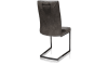 Henders and Hazel - Malene - Modern - eetkamerstoel - zwart - swing recht + greep recht - stof Secillia