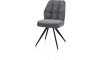 H&H - Ceylan - chaise - piétement noir - confort ressorts - combi Calabria/Vada