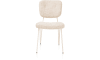 XOOON - June - Skandinavisches Design - Stuhl + Taschenfederkern - Gestell RAL 1013 - nebbia + Stoff Luton