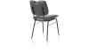 Happy@Home - Bristol - eetkamerstoel - zwart frame - stof Pala