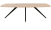 XOOON - Arvada - Minimalistisch design - eetkamertafel 250 x 110 cm - ovaal - massief eikenhout - 4 poot - zwart