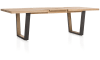 H&H - Brasilia - Industriel - table à rallonge 190 (+ 50) x 100 cm