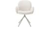 XOOON - Jaxon - chaise a accoudoirs - pietement Silk Grey - pivotante - tissu Brioni
