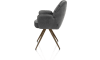 H&H - Ceylan - chaise à accoudoirs - piétement steelbrown - confort ressorts - tissu Calabria