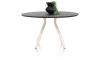 XOOON - Arvada - Minimalistisch design - tafel 140 cm. - rond - centrale poot Nebbia