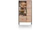 Happy@Home - Pantin - Natuurlijk - bergkast 110 cm - 3-deuren + 2-laden + 7-niches (+ LED)