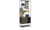 H&H - Lamego - Industriel - bibliotheque 70 cm - 1-porte + 6-niches + 6-ranges bouteilles