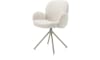 XOOON - Jaxon - chaise a accoudoirs - pietement Silk Grey - pivotante - tissu Brioni