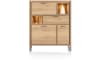 H&H - Cracovie - buffet haut 125 cm. - 2-portes + 1-tiroir + 1-porte rabattante + 2-niches (+ LED)