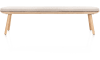 XOOON - Niora - bank 200x43cm - massief eiken - houten pootjes - inclusief kussen