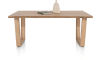 H&H - Bukavu - table 200 x 100 cm - plateau avec bords effet tronc d'abre - pied bois en V