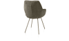 XOOON - Odin - Armlehnstuhl - Metall Gestell RAL 7034 - Graugrün - Stoff Vada Mossgrün