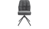 H&H - Ceylan - chaise - piétement tubulaire graphite - pivotante - confort ressorts - combi Calabria/Vada