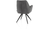 H&H - Ceylan - chaise à accoudoirs - piétement noir - confort ressorts - combi Calabria/Vada