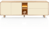 Henders & Hazel - Caserta - Sideboard 230 cm, 2 Türen, 2 Schubladen, 2 offene Fächer, Eichenfurnier/Lack