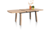 H&H - Édimbourg - table à rallonge 160 (+ 50) x 110 cm