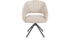 Henders & Hazel - ISLA - chaise à accoudoirs - pivotant - graphite - tissu Valencia