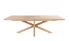 Henders and Hazel - Nyborg - uitschuiftafel 190 (+ 50) x 100 cm - rechte zijkant - centrale poot hout