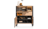 Happy@Home - Perth - Natuurlijk - highboard 120 cm - 2-deuren + 1-lade + 1-klep + 2-niches (+ LED)