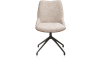 XOOON - Mats - Stuhl - Drehbar - rough off black - Pala cognac + Luton kupfer