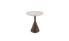 Henders and Hazel - Avelli - bijzettafel rond 45 cm - steelbrown + keramiek blad