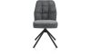 H&H - Ceylan - chaise - piétement tubulaire noir - pivotante - confort ressorts - combi Calabria/Vada
