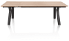 H&H - Dacca - table à rallonge 180 (+ 60 cm) x 100 cm - pieds métal