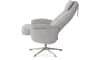 XOOON - Tonale - Relax-Sessel + Hocker - silk grey Fuß - Stoff Vada Kiesel